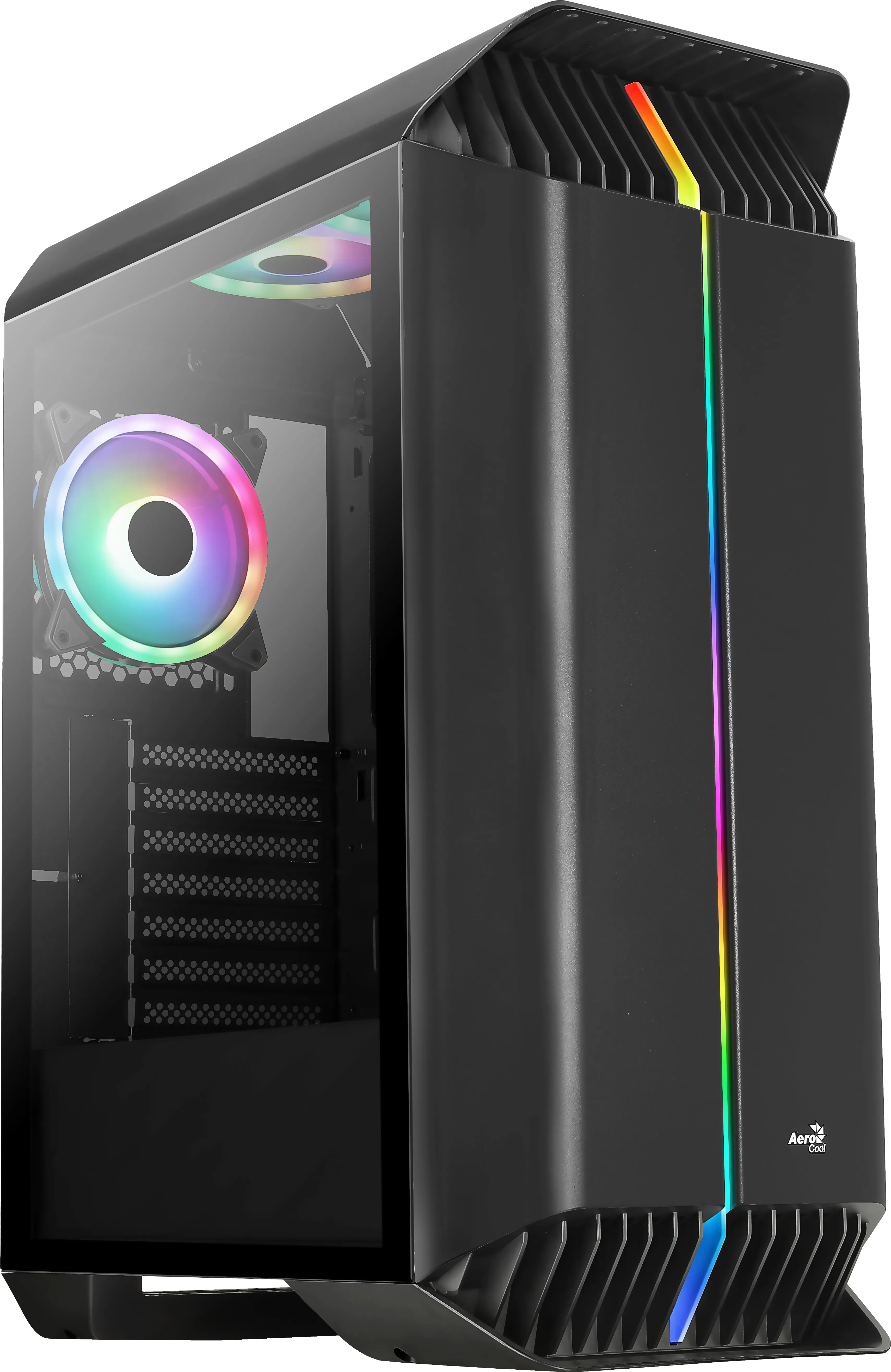 Aerocool GLADIATOR DUO ATX Gaming Case 3x ARGB 12cm Fans - miditower chassi, f&ouml;nster, Svart