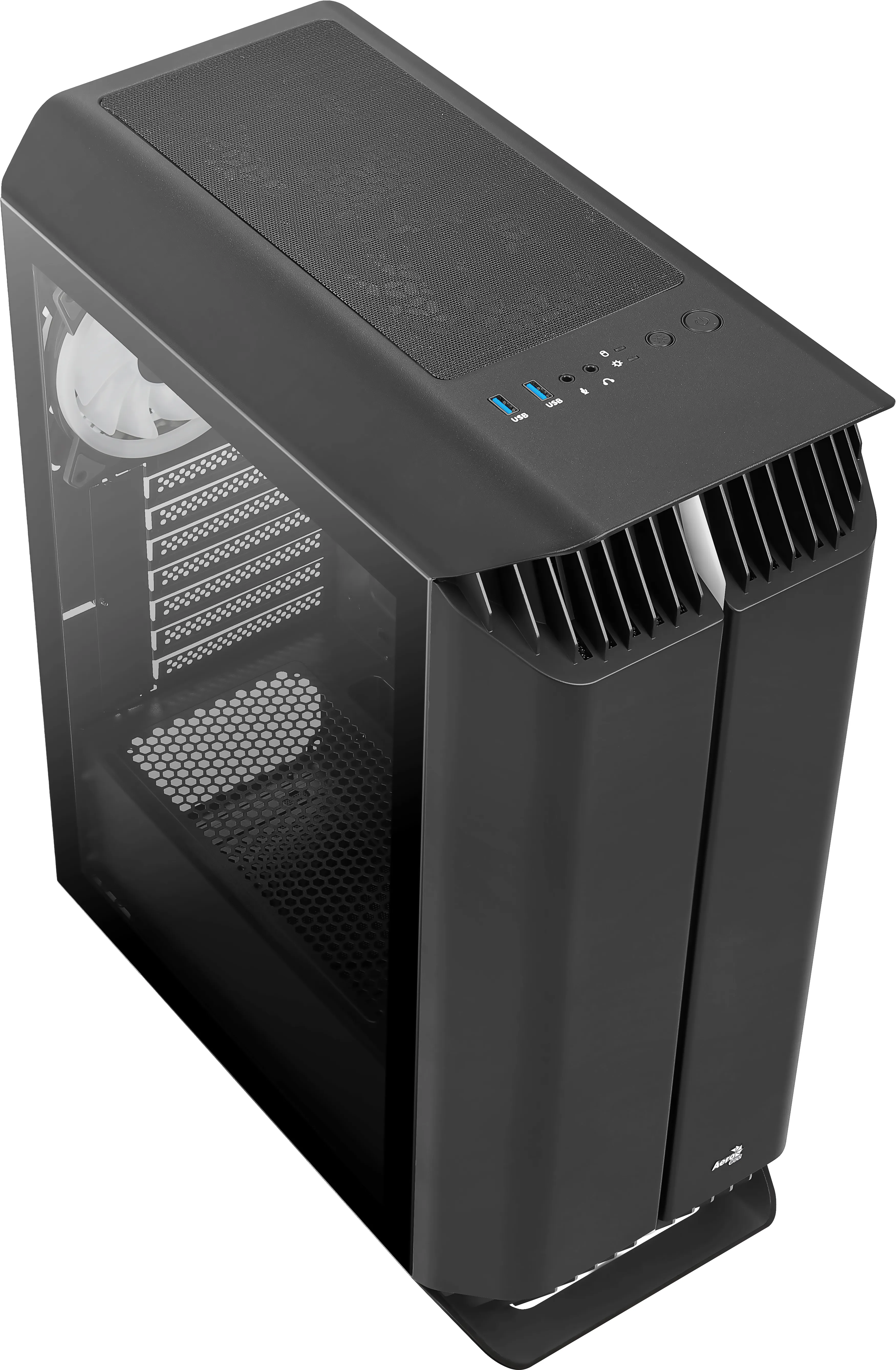 Aerocool GLADIATOR DUO ATX Gaming Case 3x ARGB 12cm Fans - miditower chassi, f&ouml;nster, Svart