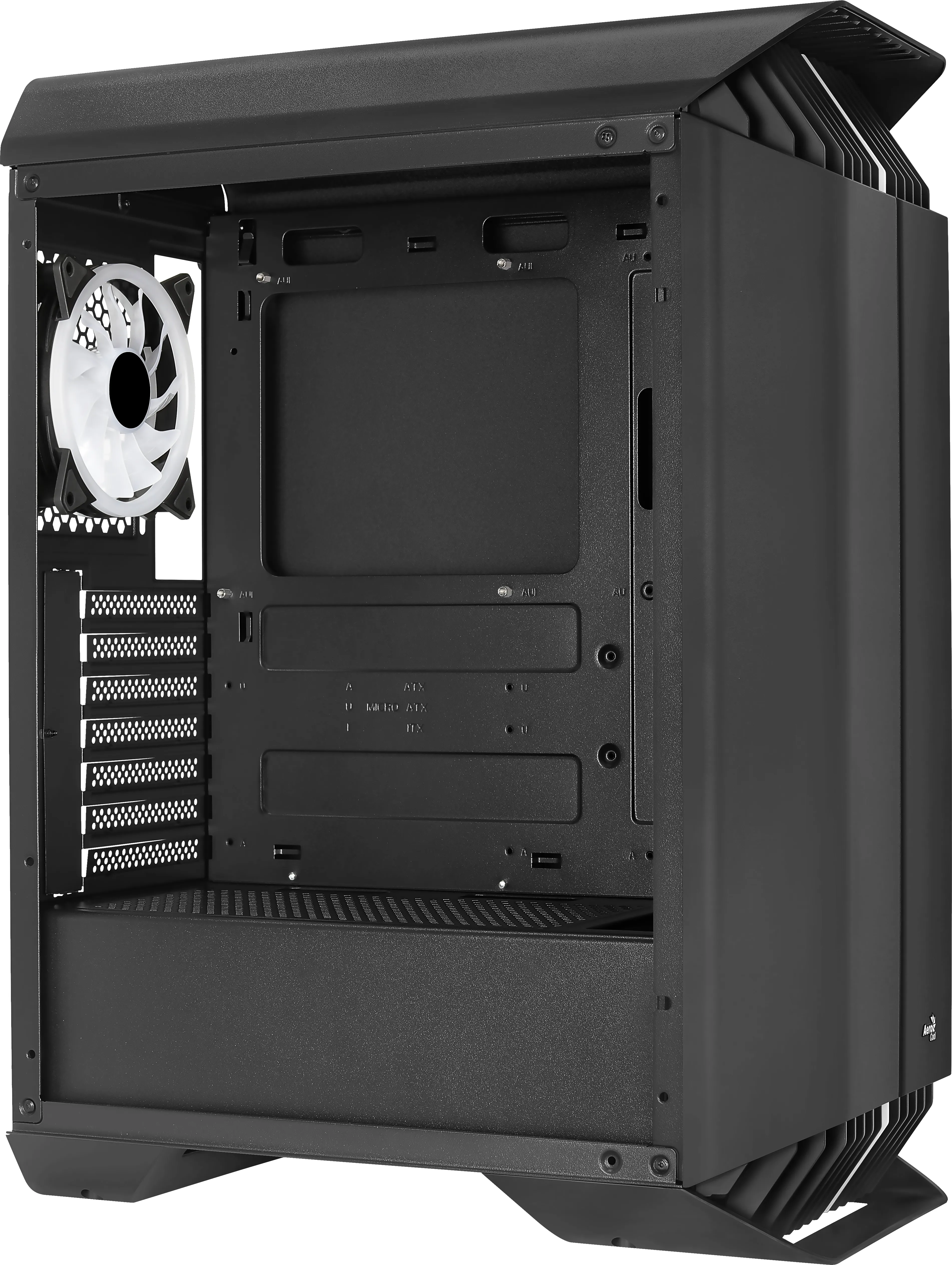 Aerocool GLADIATOR DUO ATX Gaming Case 3x ARGB 12cm Fans - miditower chassi, f&ouml;nster, Svart