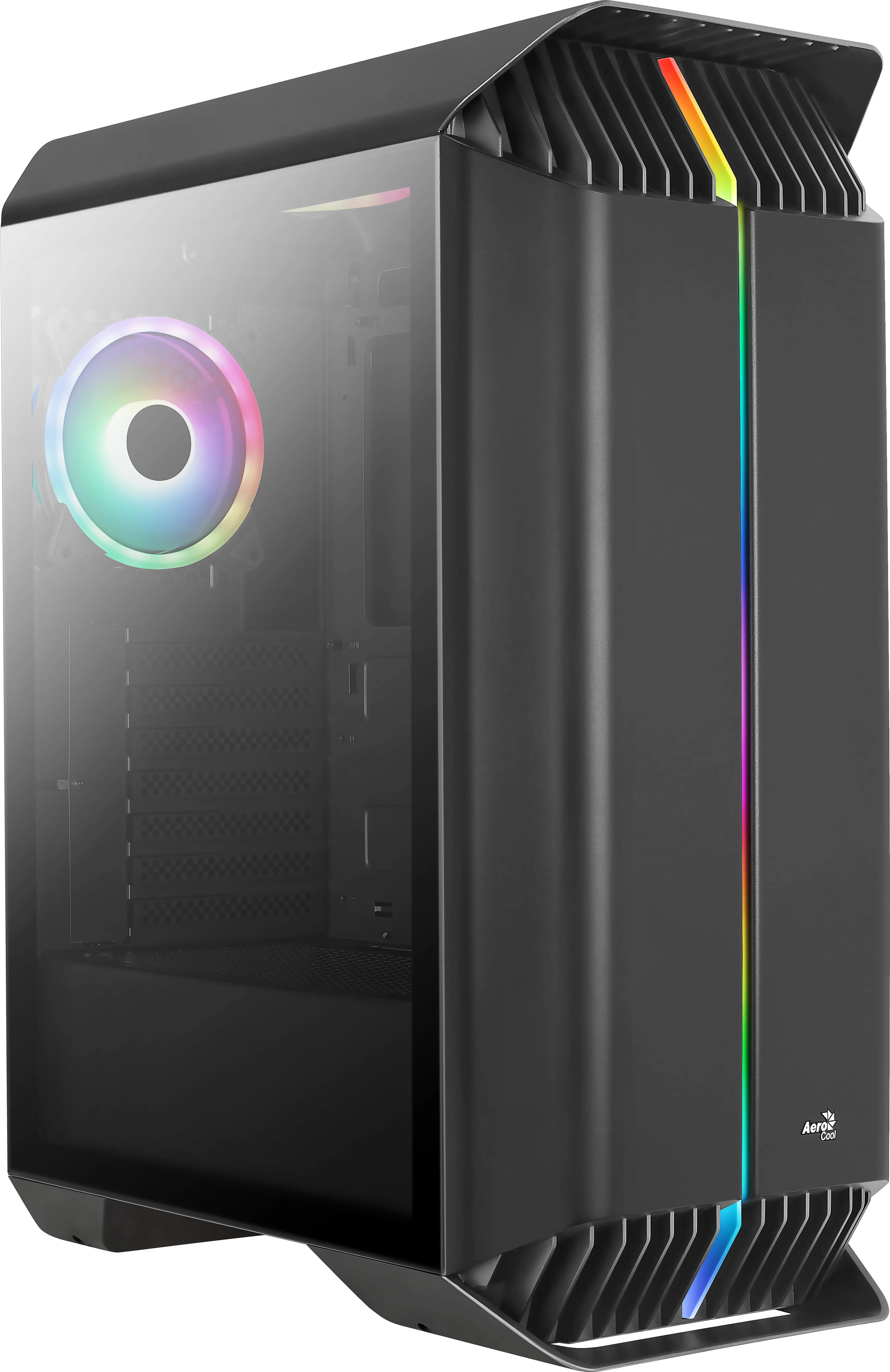 Aerocool GLADIATOR DUO ATX Gaming Case 3x ARGB 12cm Fans - miditower chassi, f&ouml;nster, Svart