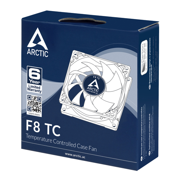 Arctic Cooling F8 TC 80mm Fan with Temp Control