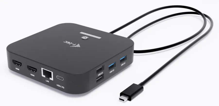 I-TEC USB-C Dual HDMI Docking Station, PD 100W + PSU 100W