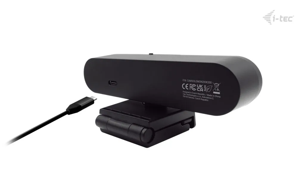 I-tec Solomon WH200 2K Ultra HD, kasvontunnistus, yksityisyyssuoja -webkamera, musta