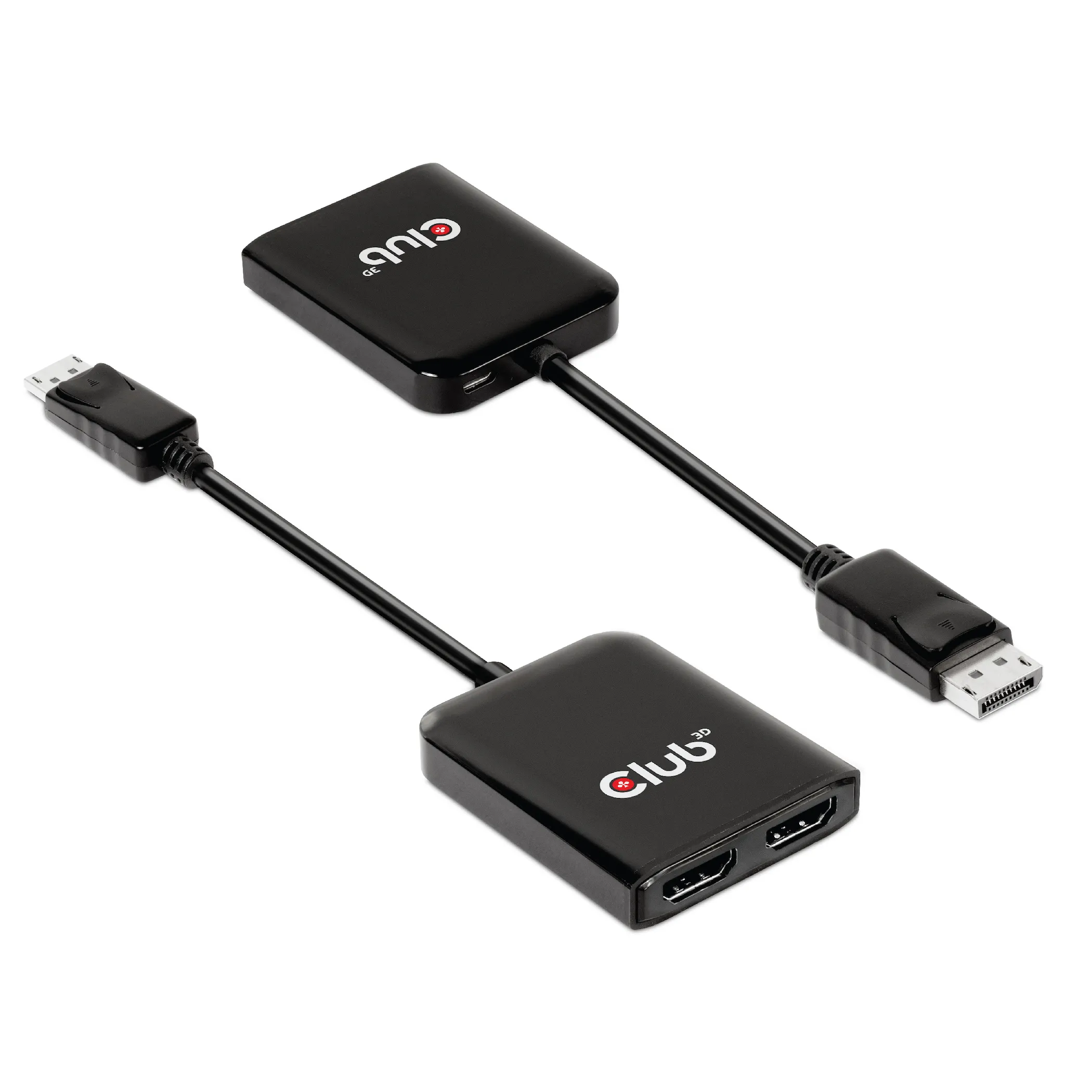 Club 3D DisplayPort 1.4 - 2x HDMI MST - hub, Svart
