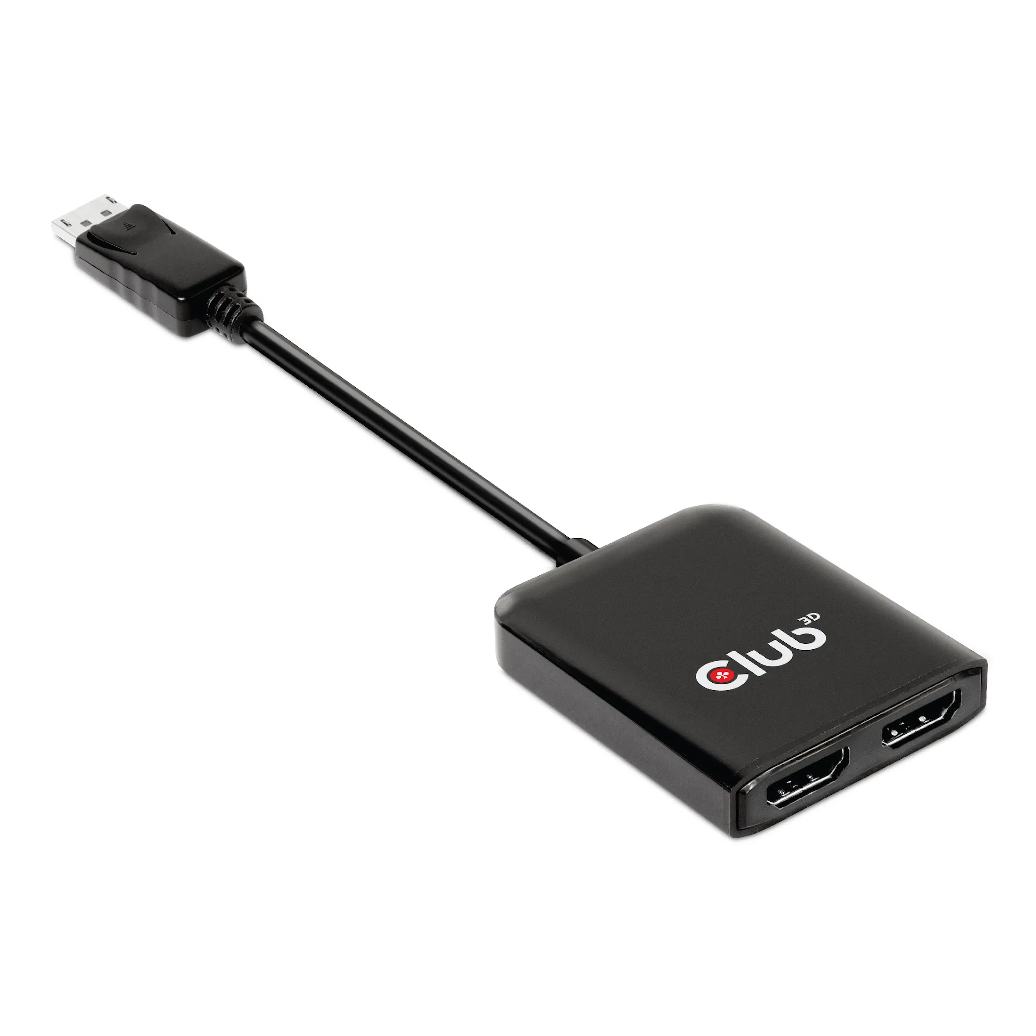 Club 3D DisplayPort 1.4 - 2x HDMI MST - hub, Svart