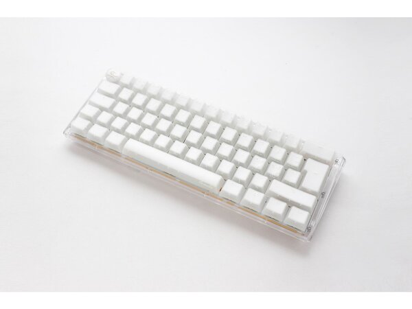 Ducky One 3 Aura White Mini 60% Mechanical Gaming Keyboard, Cherry MX Red, White