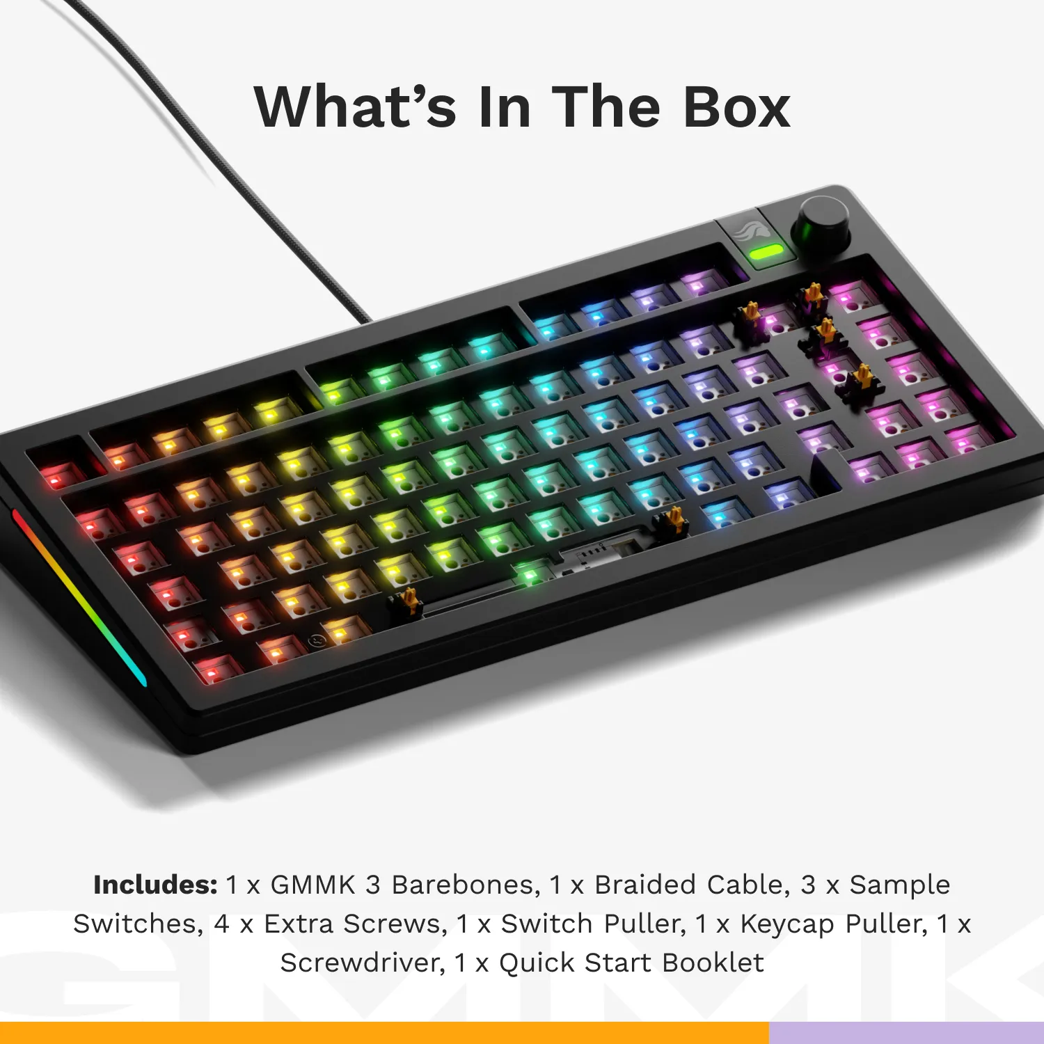 Glorious GMMK 3 75% Barebone - gaming keyboard, black