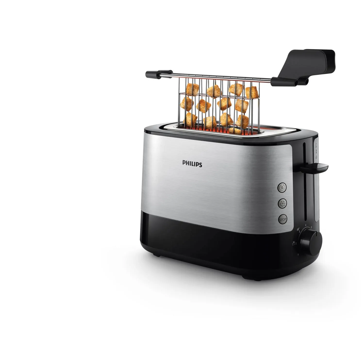 Philips Viva Collection HD2635/90 toaster, 2 slices, Black