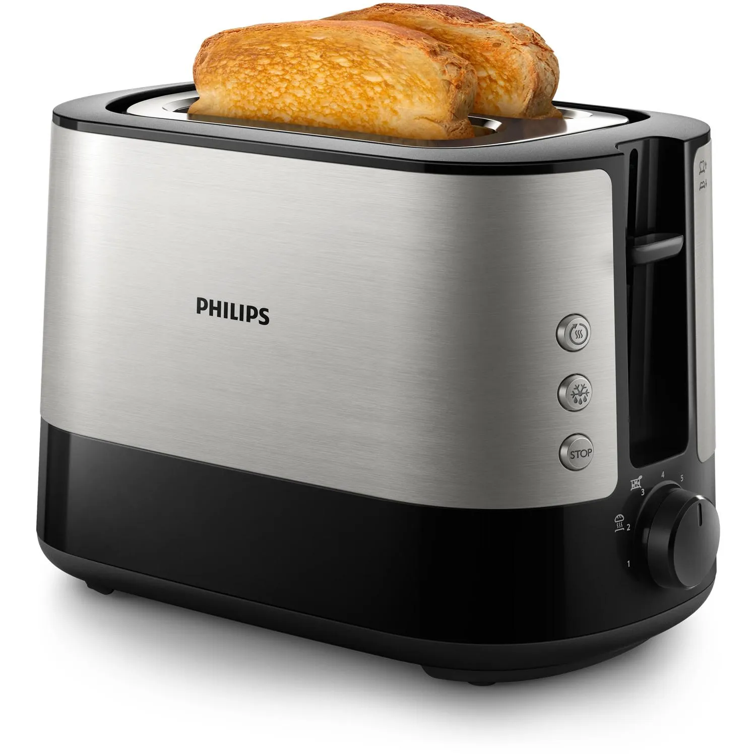 Philips Viva Collection HD2635/90 toaster, 2 slices, Black
