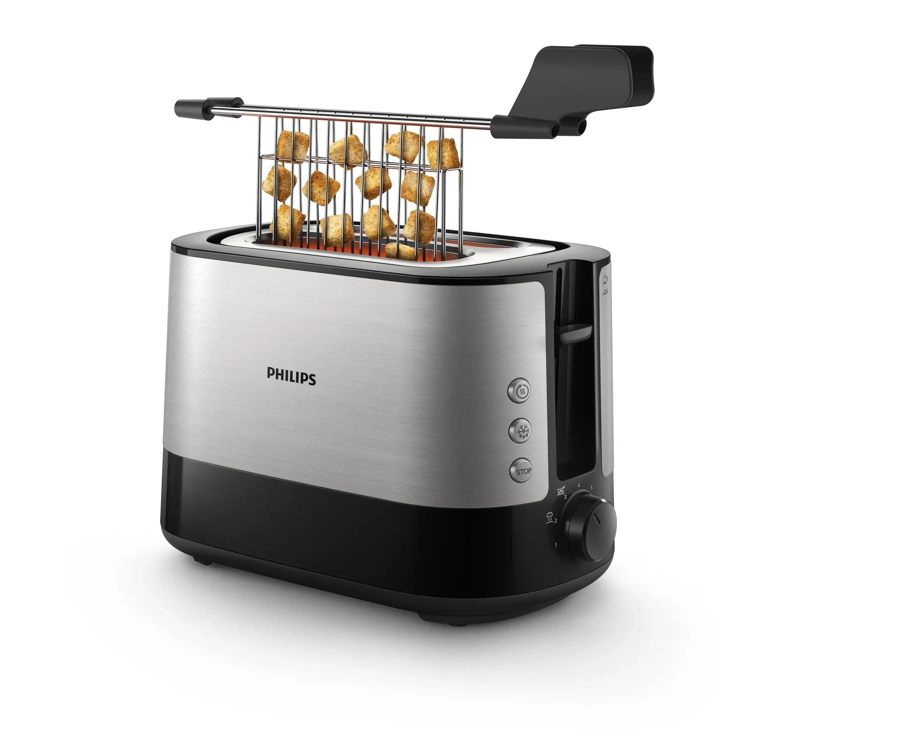 Philips Viva Collection HD2635/90 toaster, 2 slices, Black