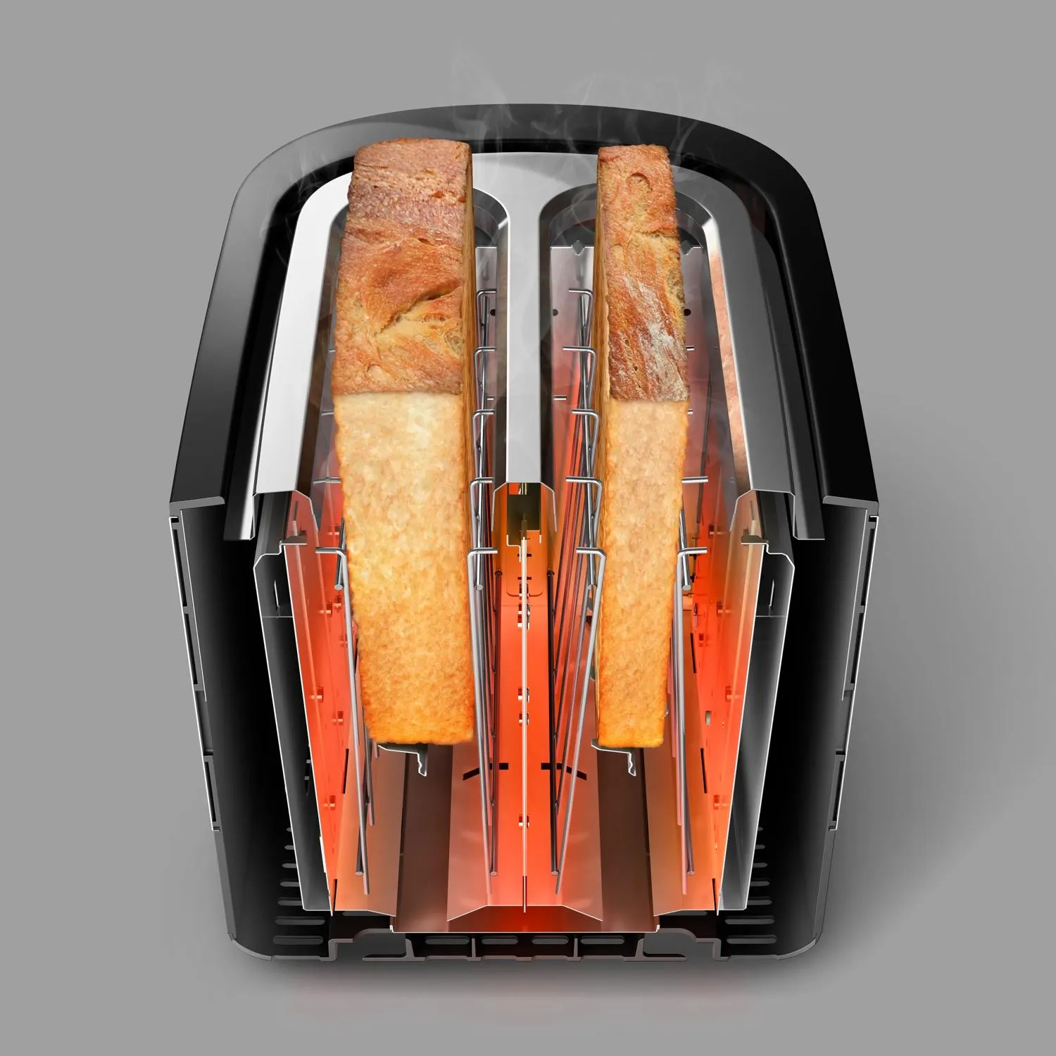 Philips Viva Collection HD2635/90 toaster, 2 slices, Black