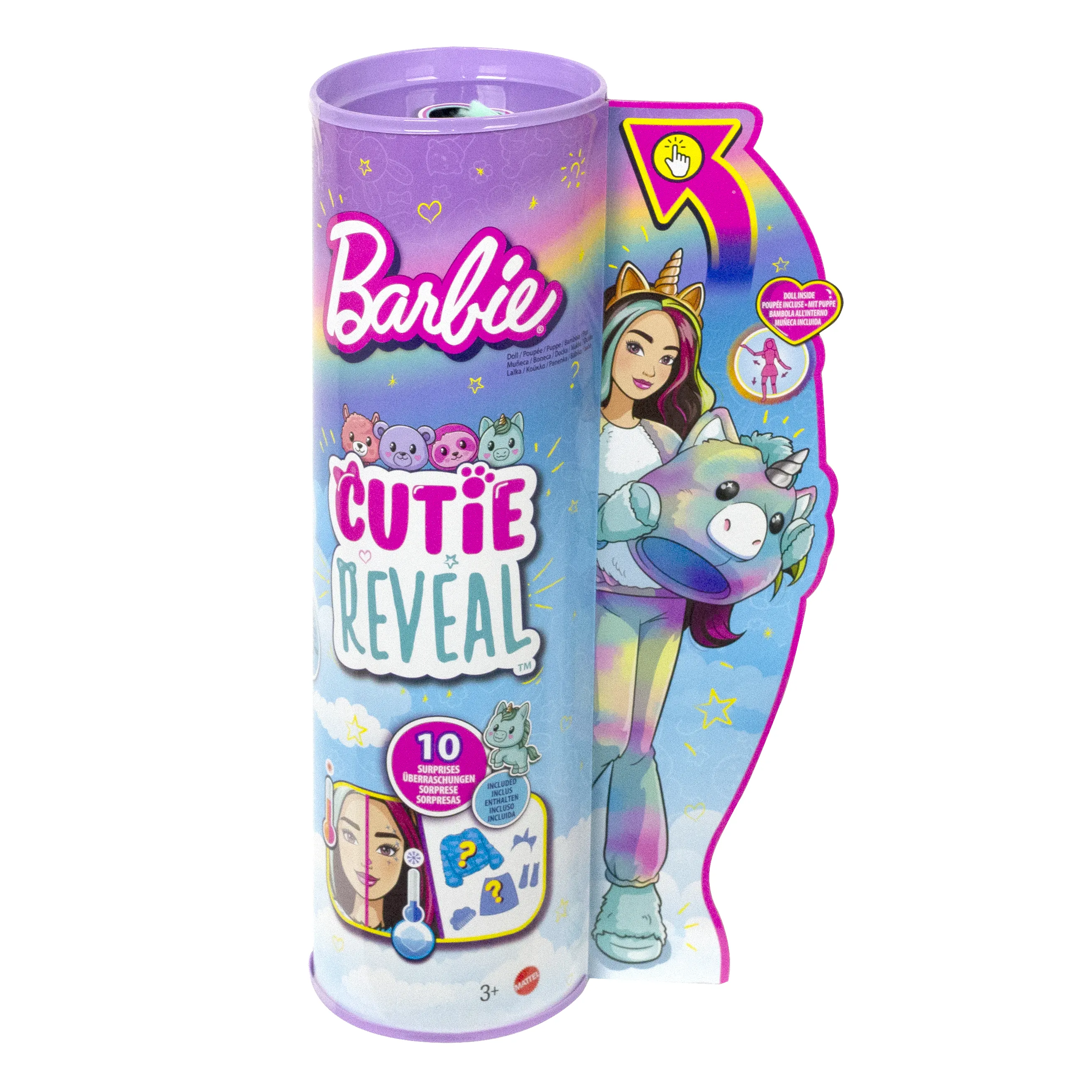 Mattel Barbie Cutie Reveal Dreamland Fantasy Doll Unicorn and 10 Surprises