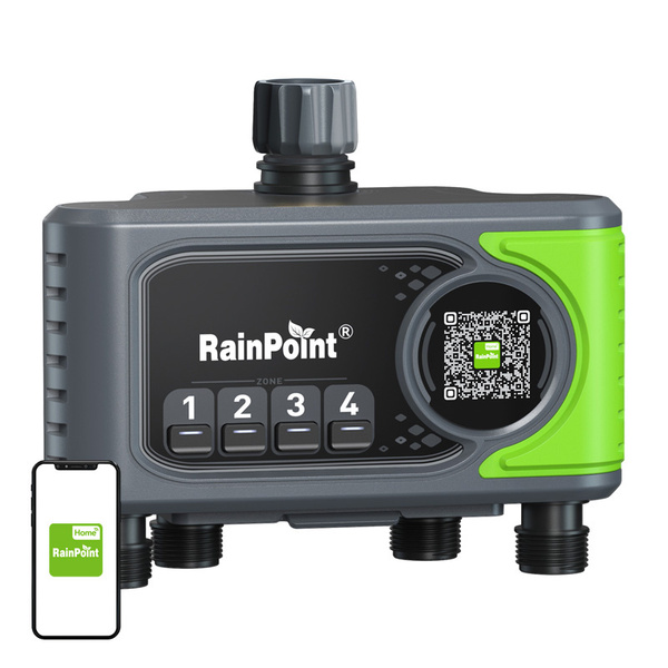RAINPOINT HTV405FRF 4-zoners WiFi-bevattningsstyrenhetssats med gateway