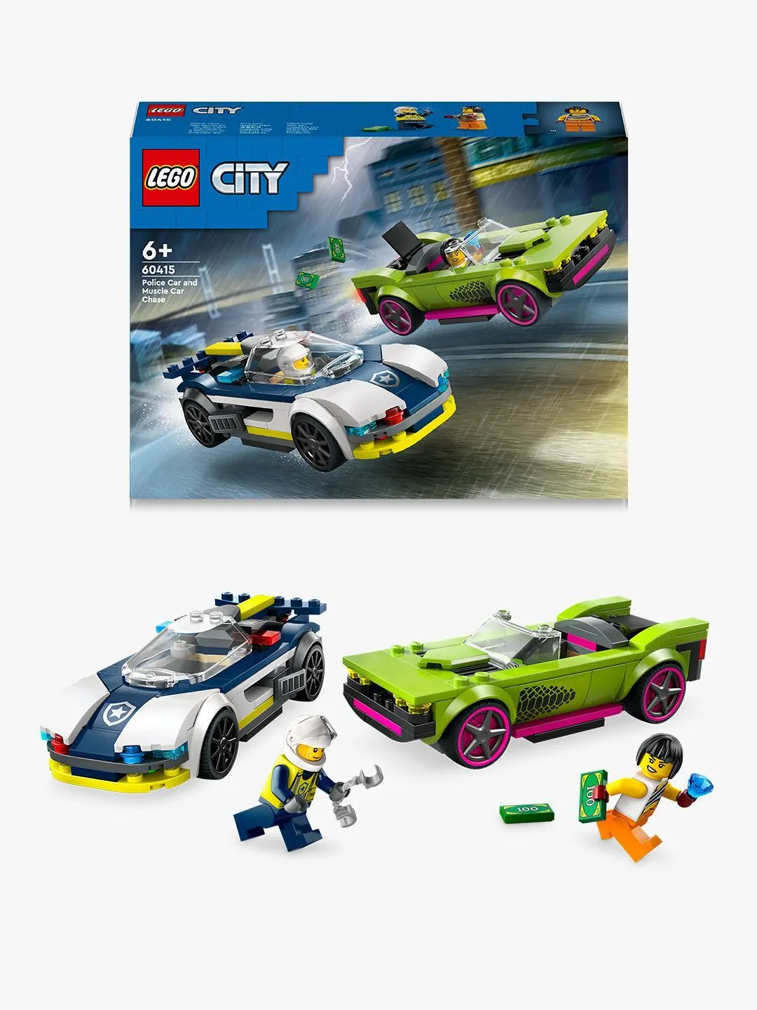 LEGO City Police Car and Muscle Car Chase 60415