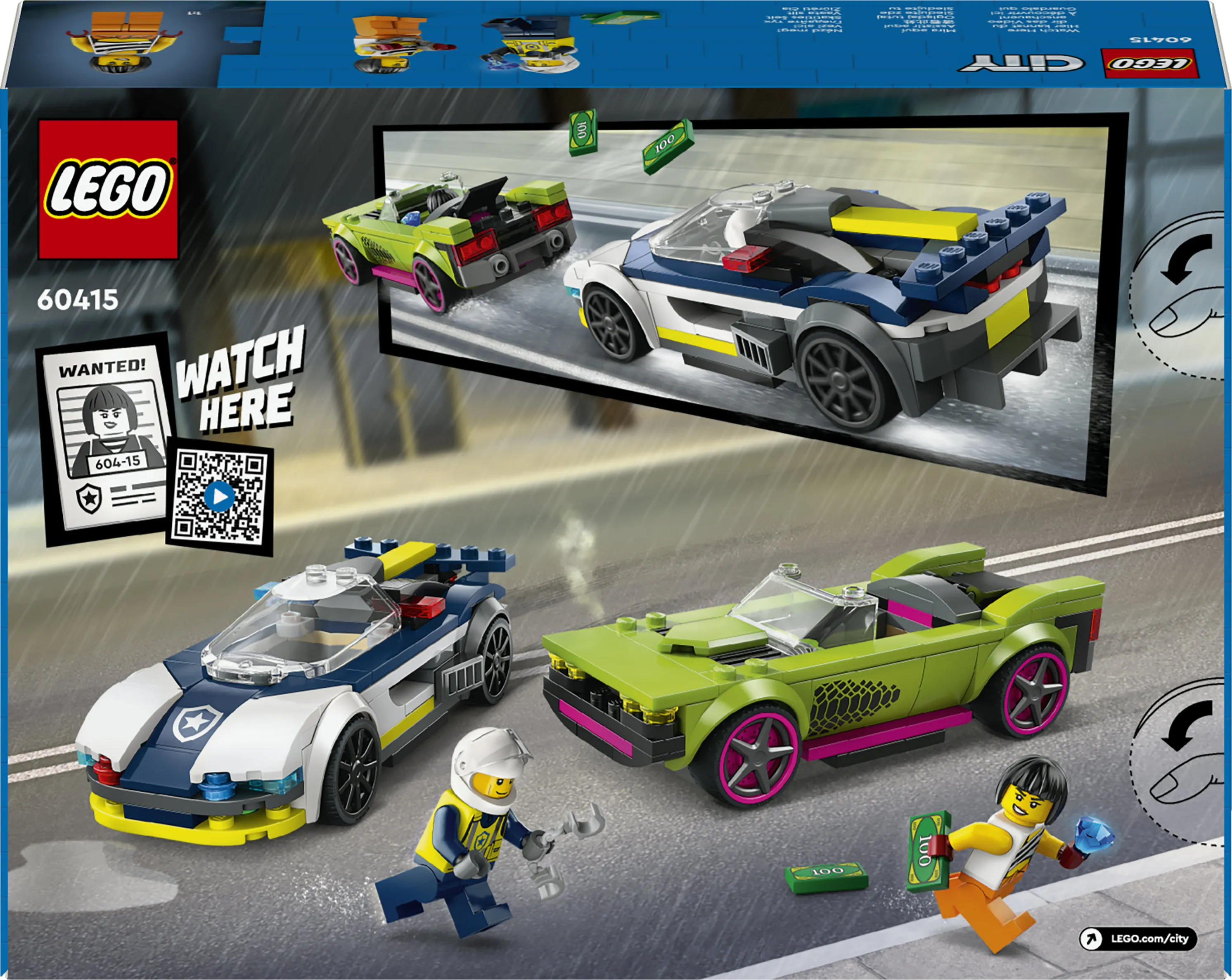 LEGO City Police Car and Muscle Car Chase 60415