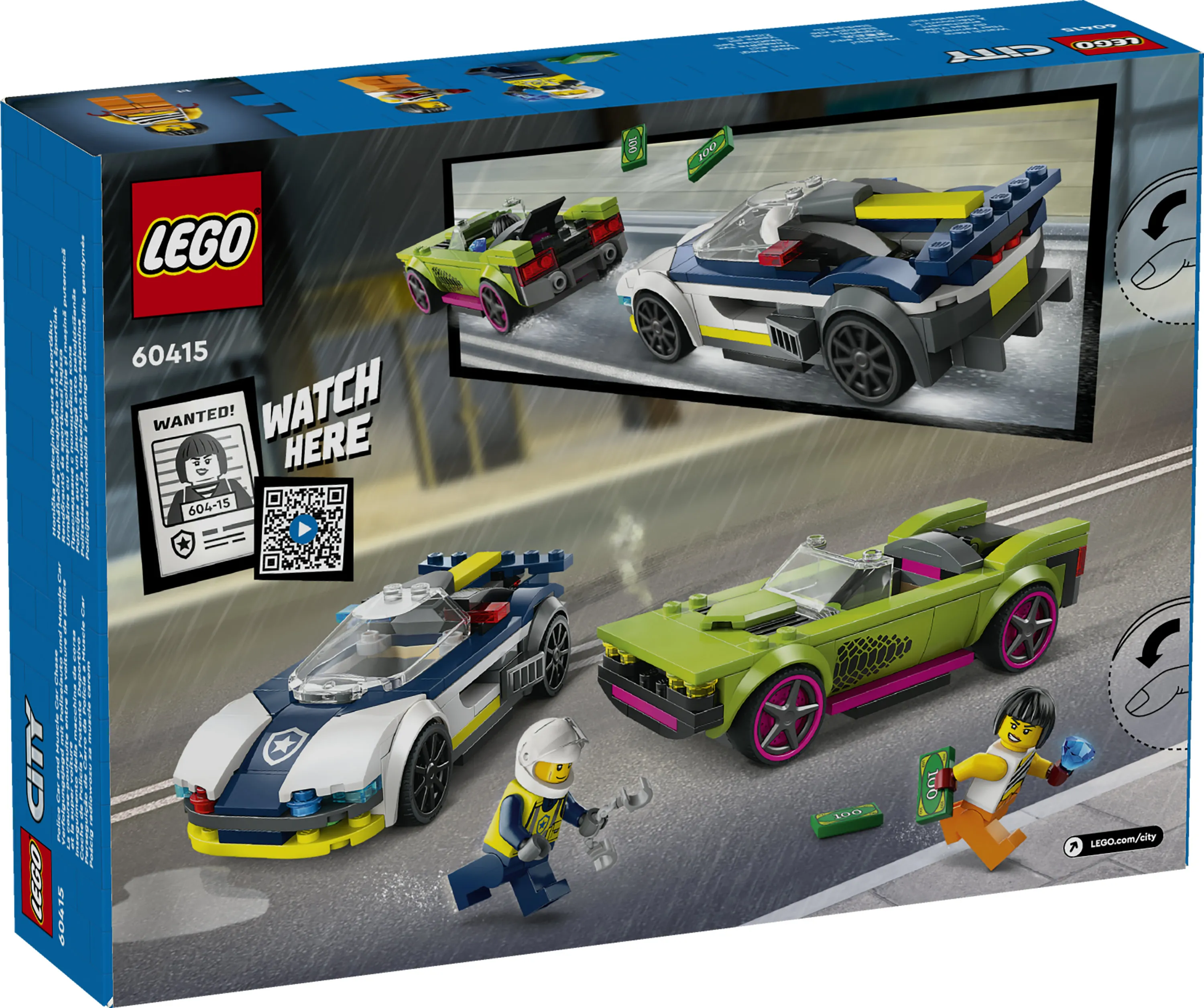 LEGO City Police Car and Muscle Car Chase 60415