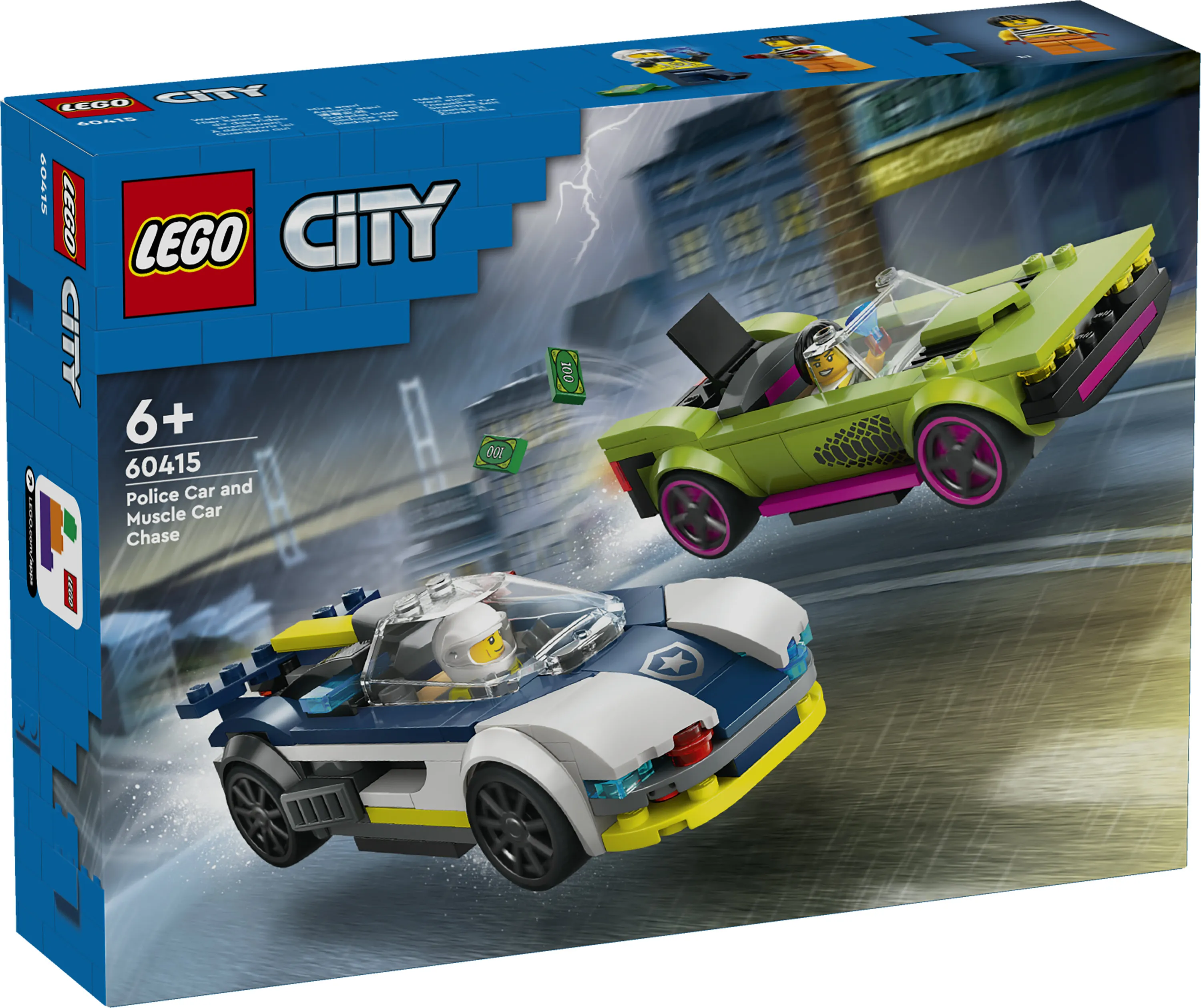 LEGO City Police Car and Muscle Car Chase 60415