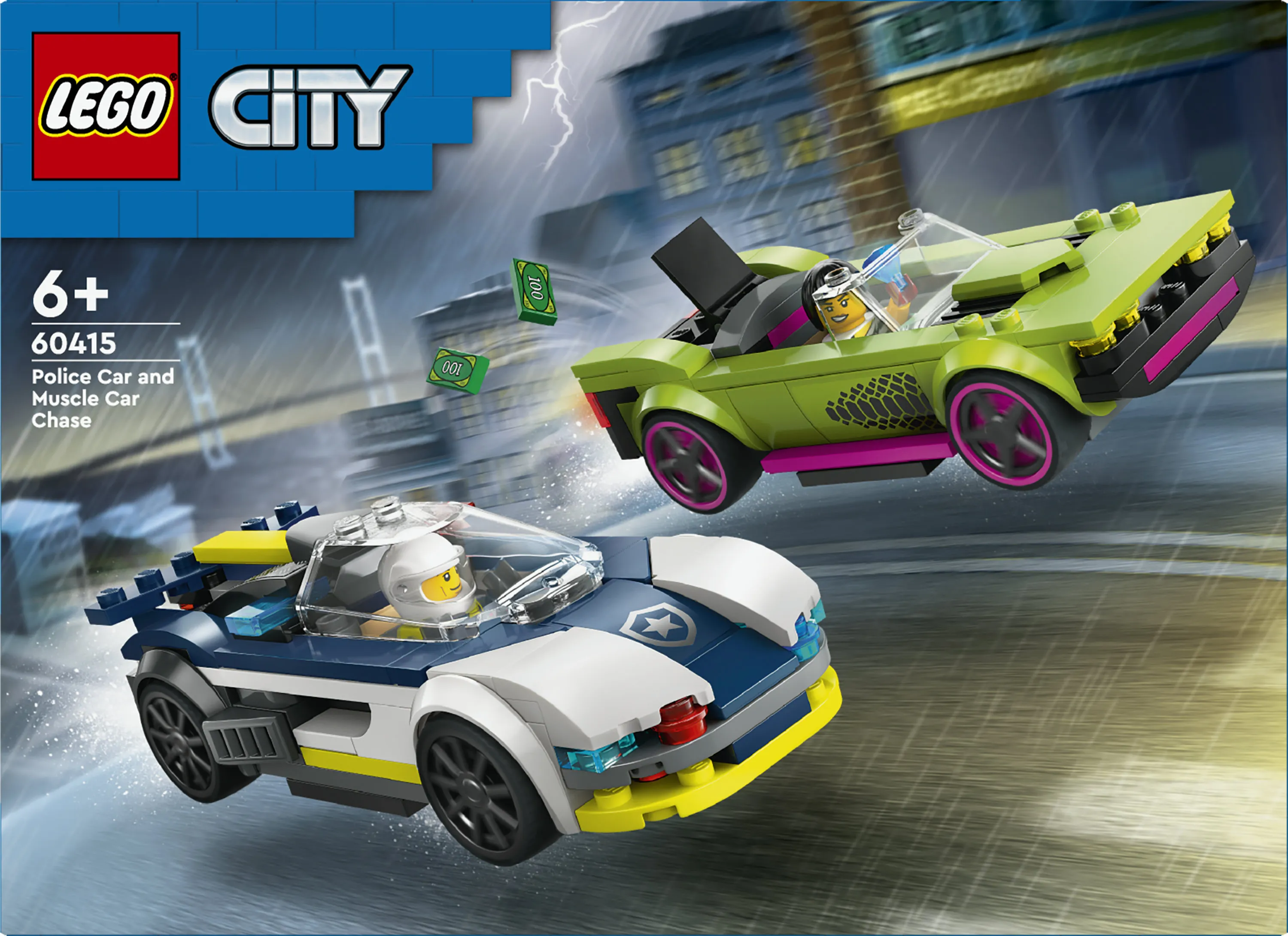 LEGO City Police Car and Muscle Car Chase 60415