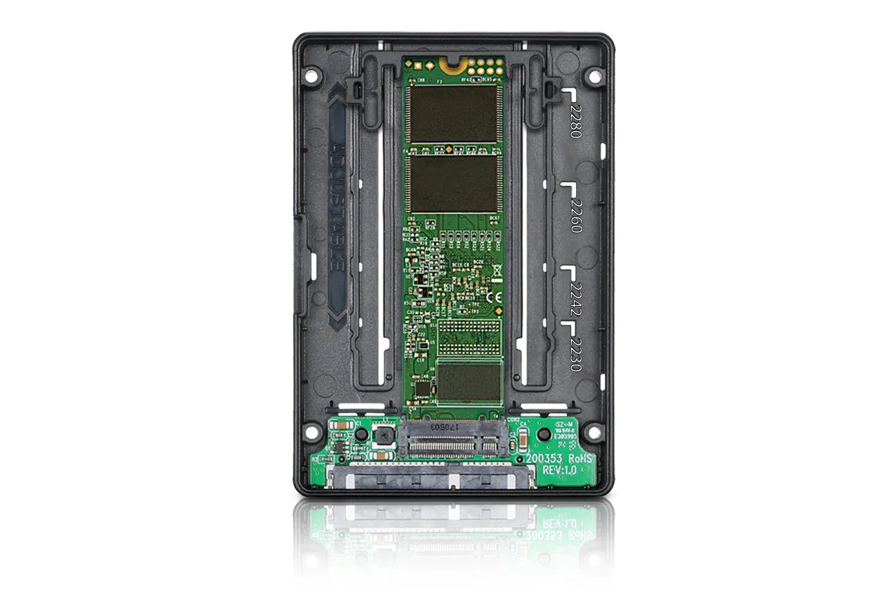 ICY DOCK M.2 SATA to 2.5" SATA SSD Converter toolless black
