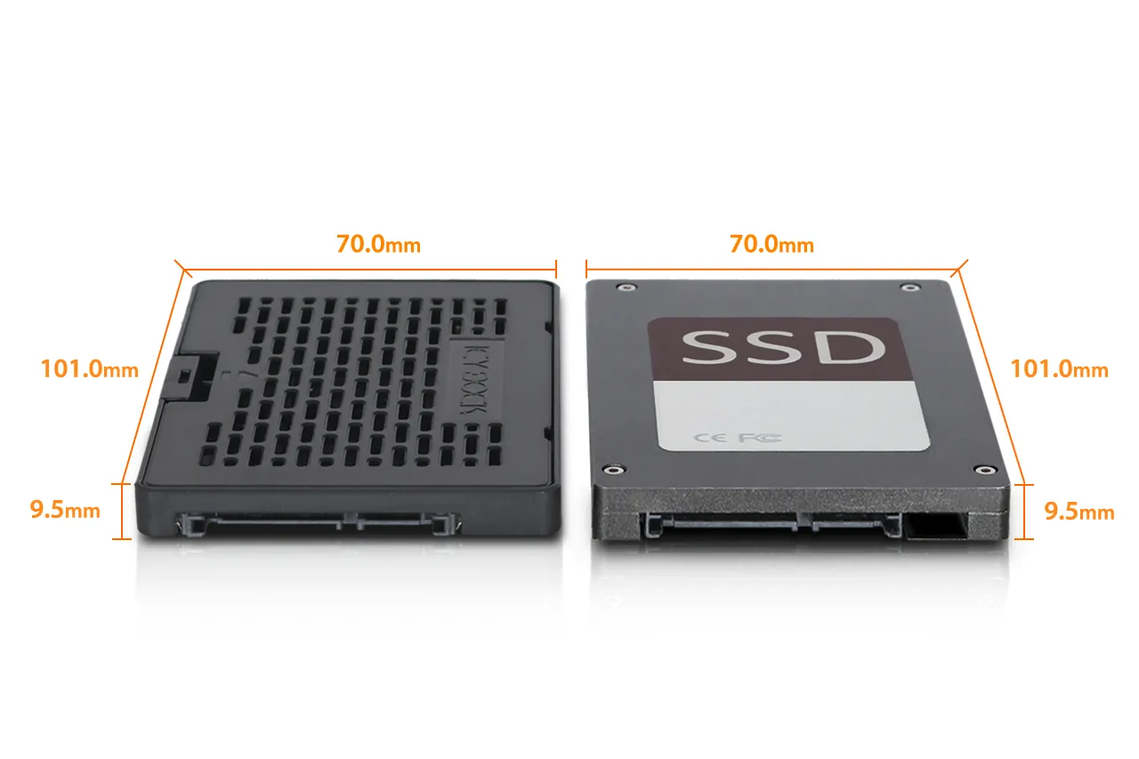 ICY DOCK M.2 SATA to 2.5" SATA SSD Converter toolless black