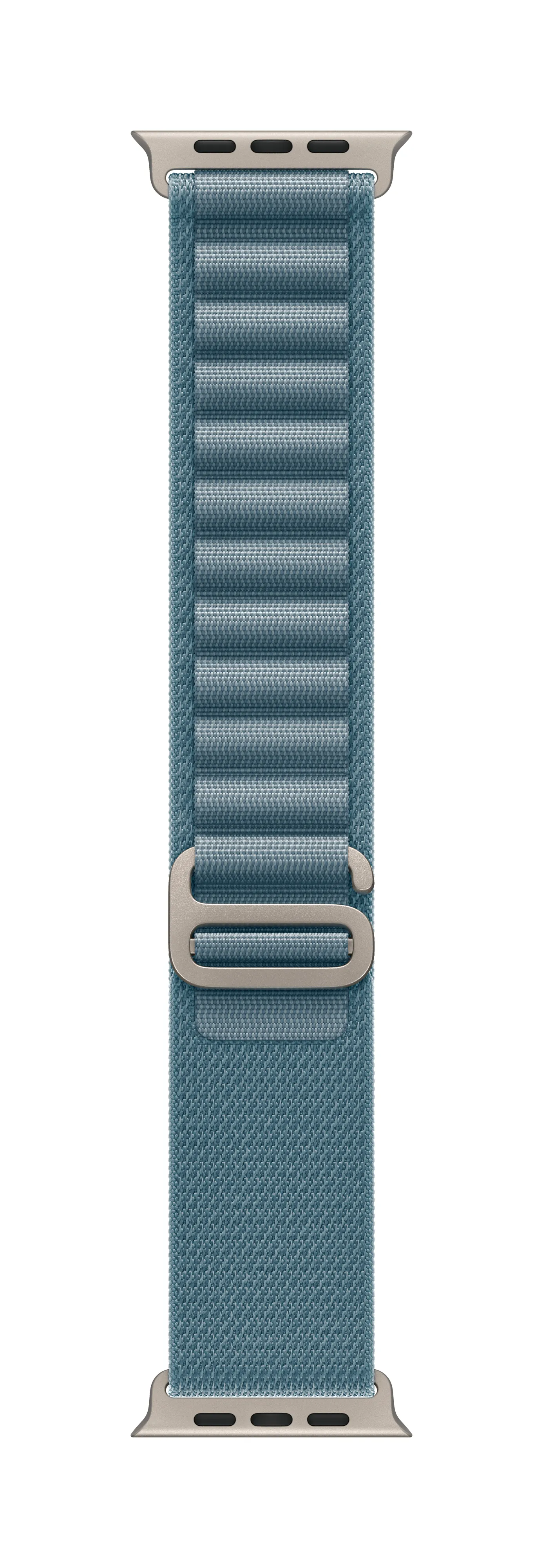 Apple Watch 49 mm bergsloop, ljusblå, Natural Titanium Finish, Small