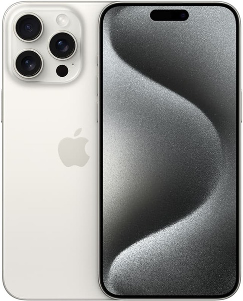 Kunnostettu iPhone 15 Pro Max 256 Gt, valkotitaani (Hyv&auml; kunto)