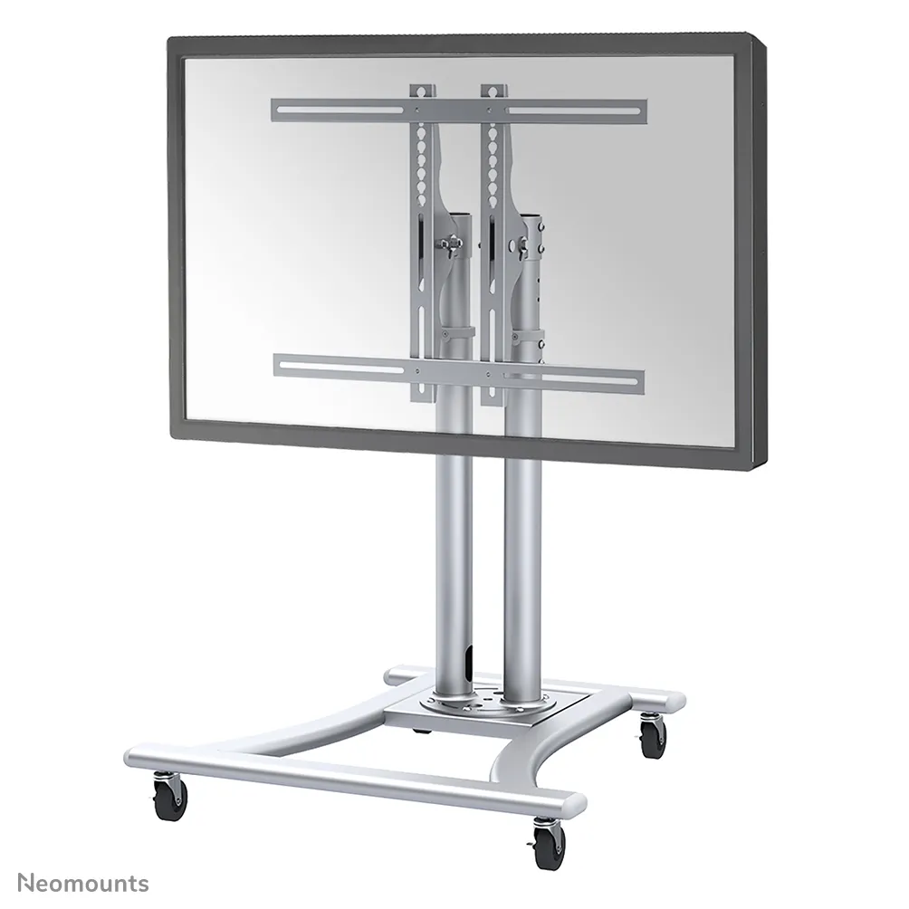 NewStar Mobile Monitor/TV Floor Stand PLASMA-M1200 - Teline tuotteelle plasmapaneeli - hopea -n&auml;yt&ouml;n koko: 27"-60" - lattialla seisova