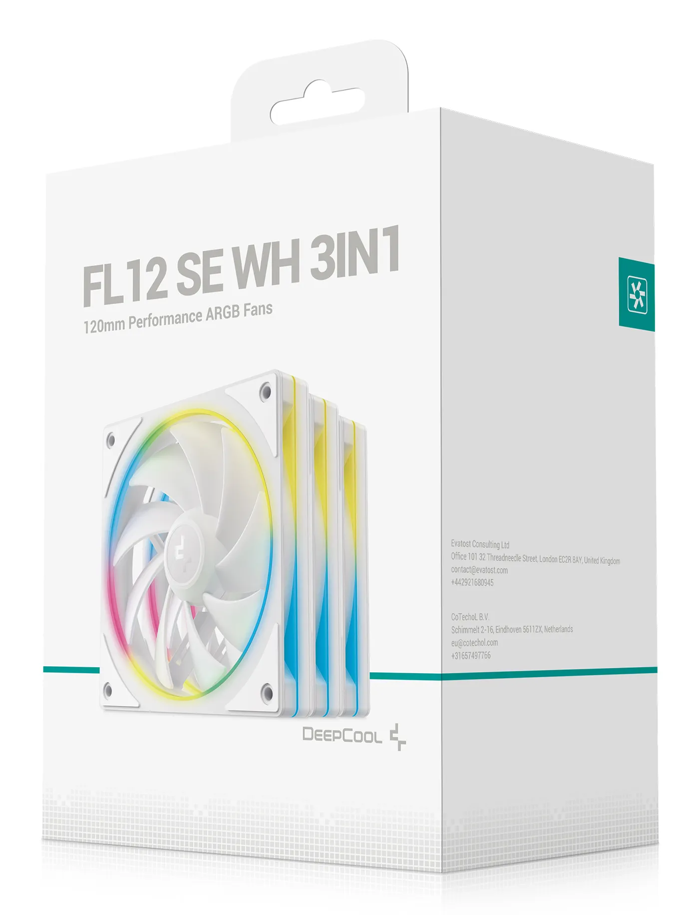 DeepCool FL12R SE White 120 mm Case Fan 3-pack