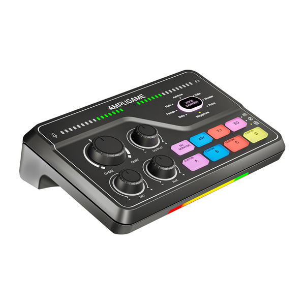 FIFINE AmpliGame SC8 RGB Gaming Audio Mixer - Black