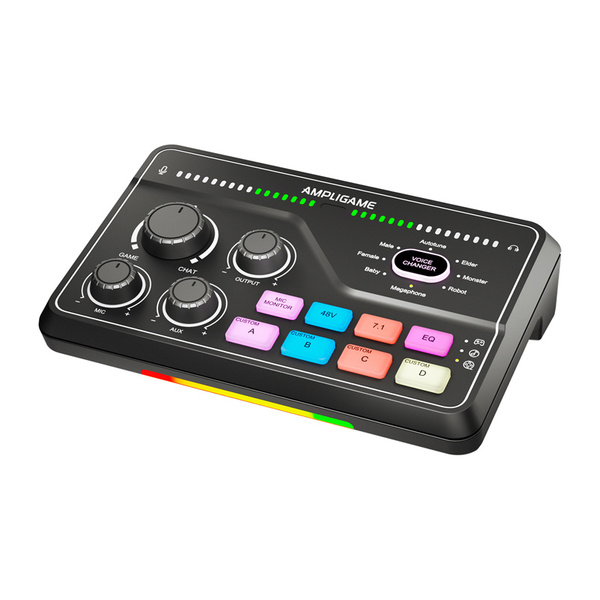 FIFINE AmpliGame SC8 RGB Gaming Audio Mixer - Black
