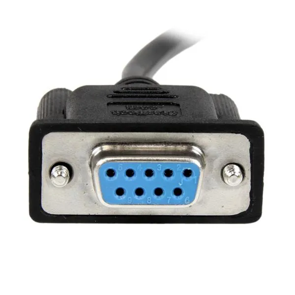2M BLACK DB9 NULL MODEM CABLE