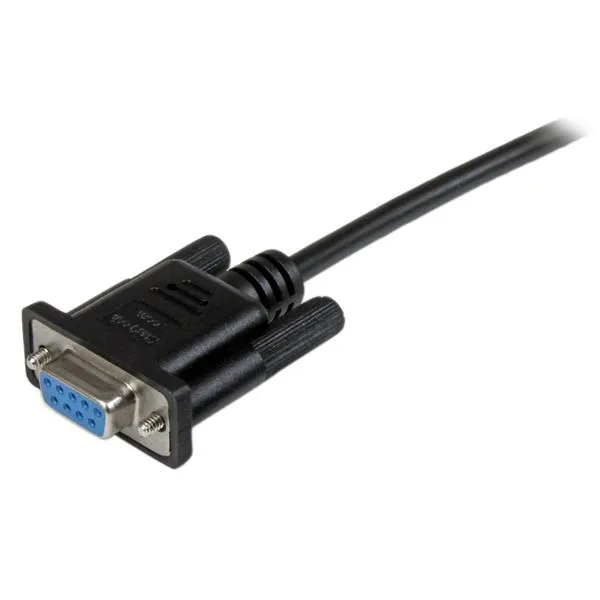 2M BLACK DB9 NULL MODEM CABLE