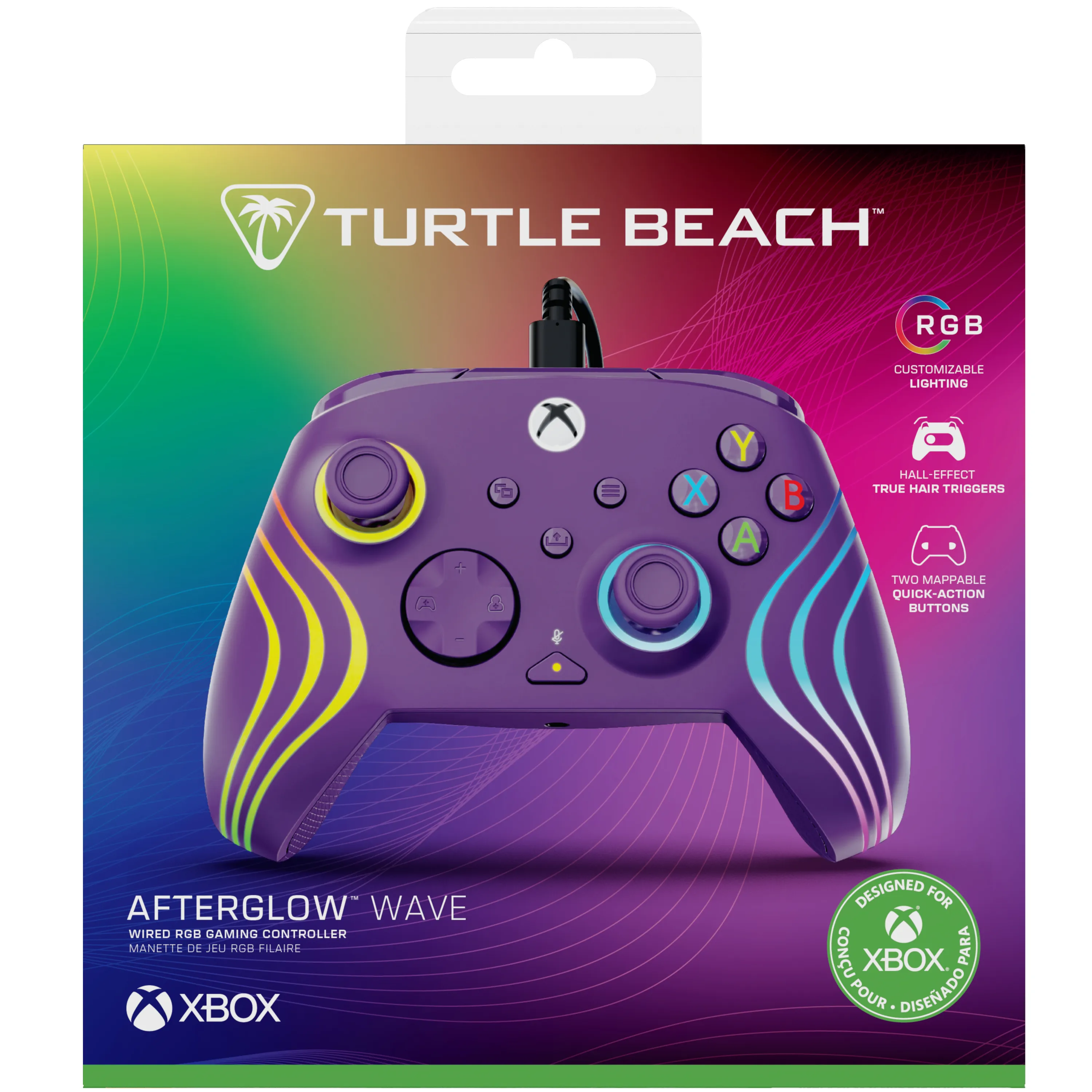 Turtle Beach Afterglow Wave Wired Gamepad for Xbox Series X|S, Xbox One &amp; PC - Purple