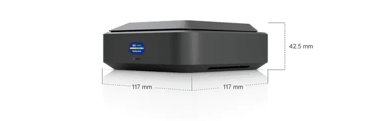 Ubiquiti UniFi AirWire -langaton asiakassovitin, Wi-Fi 7, Dual-band, 5 GbE -portilla, valkoinen