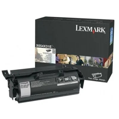 Lexmark X654X31E Extra High Yield lasertoner, svart