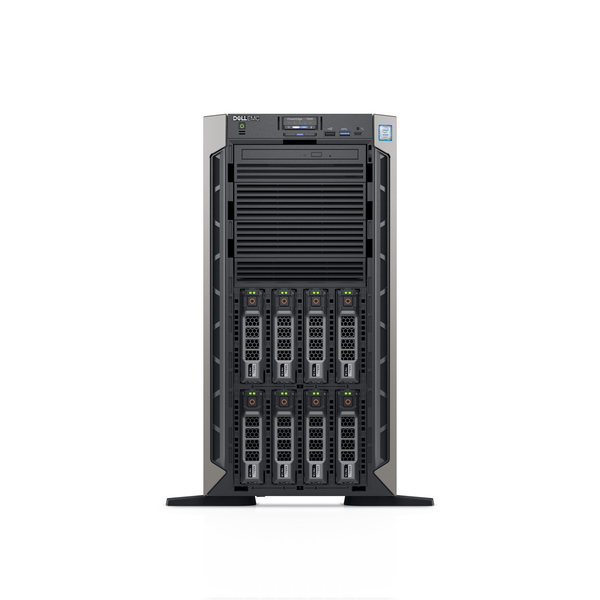 PE T640 Chassis 8 x 3.5" Xeon Silver 4208 16GB 1x240GB SSD No Rails Bezel DVD RW On-Board 10GbE DP PERC H730P+ iDRAC9 Ent 750W 3Y Basic Onsite