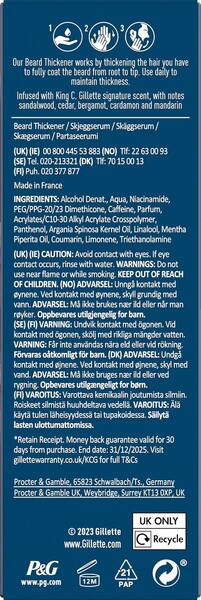 King C. Gillette Men's Beard Thickener 50 ml -parta&ouml;ljy