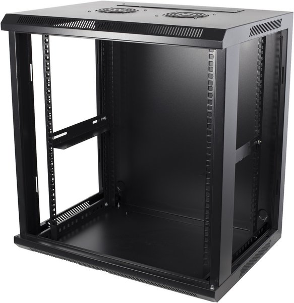 TOTEN, 19" v&auml;ggsk&aring;p, 12U, 600x450, svart