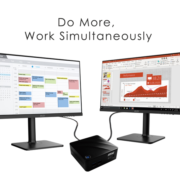 MSI Cubi N JSL-043EU Intel Celeron N4500 4GB 128GB SSD W11P Black