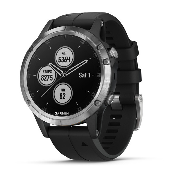 Garmin Fenix 5 Plus - tr&auml;ningsklocka, Silver