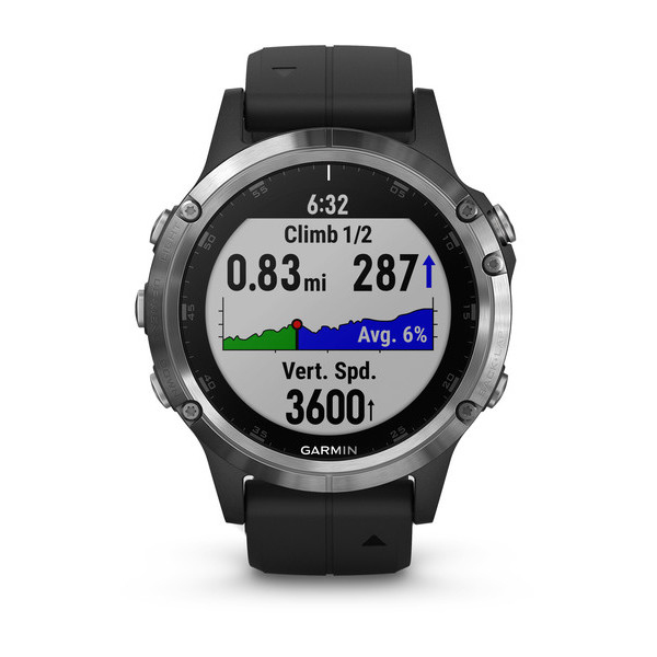 Garmin Fenix 5 Plus - tr&auml;ningsklocka, Silver