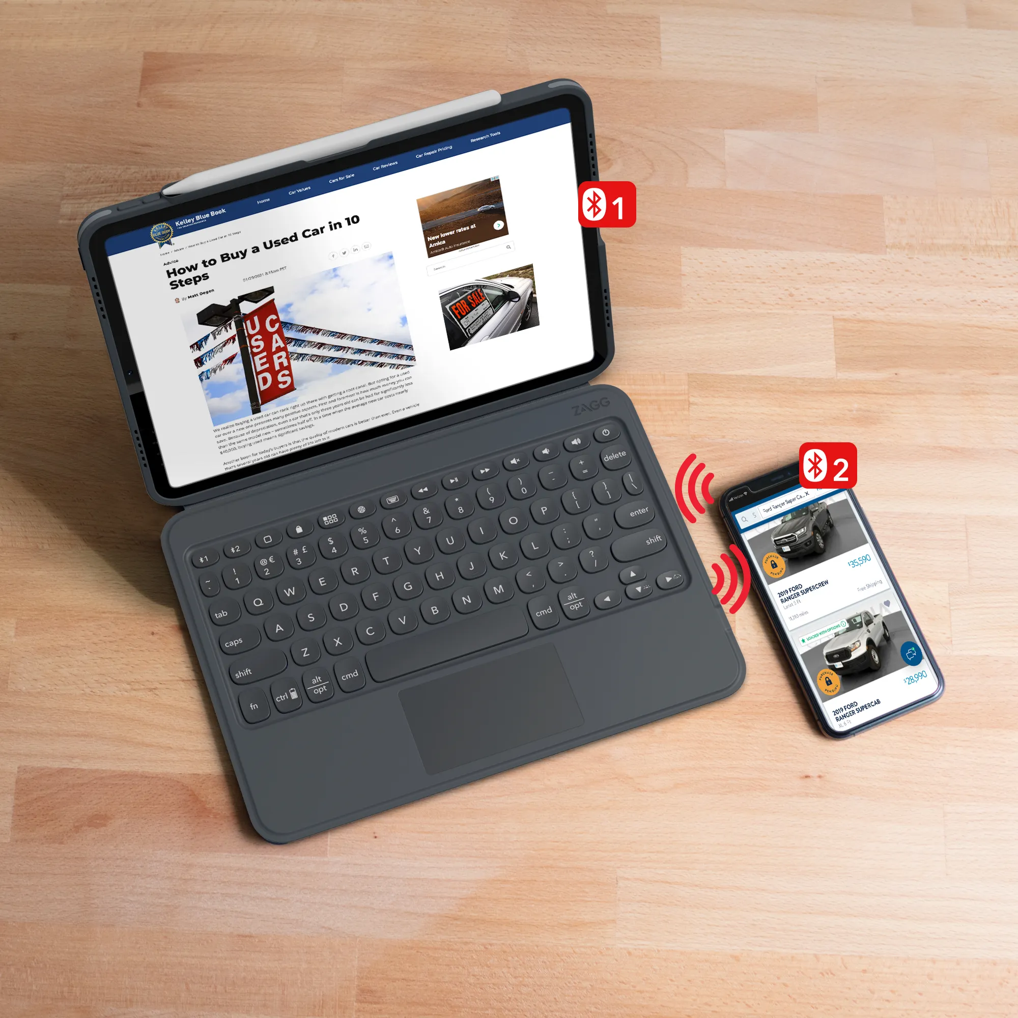 Zagg Keyboard Pro Keys with Trackpad and Detachable Case
