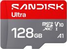 SanDisk Ultra PLUS 128 GB MicroSDXC UHS-I U1 kort + adapter, gr&aring;