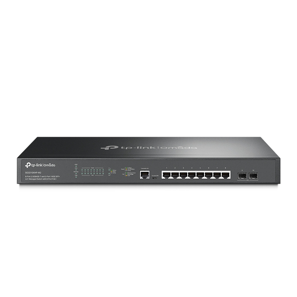 TP-LINK Omada 8-Port PoE+ 2.5GBASE-T L2+ Managed Switch with 2 10GE SFP+ Slots