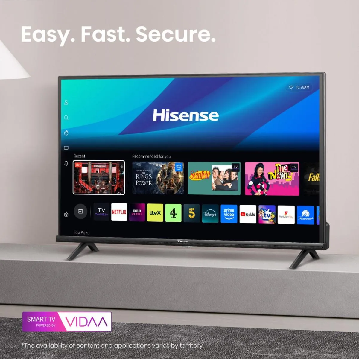 Hisense 32A4Q 32" HD LED VIDAA TV, 60 Hz, HDR10