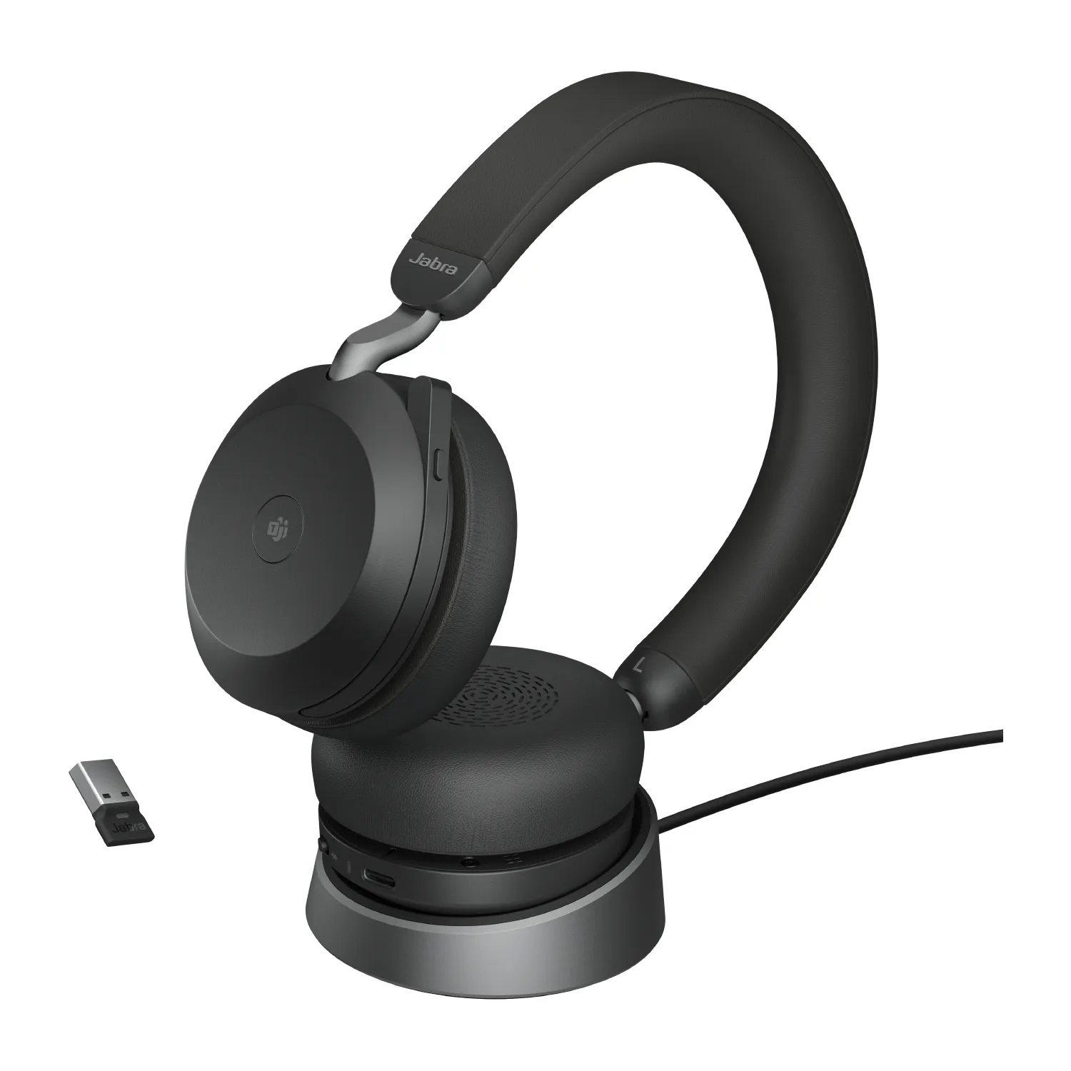 Jabra Evolve2 75 Lk380a MS - wireles sheadset + charging stand