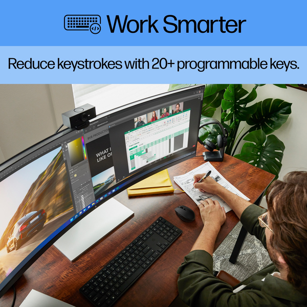 HP 450 Wireless Keyboard, Black - Nordic (Consumer)