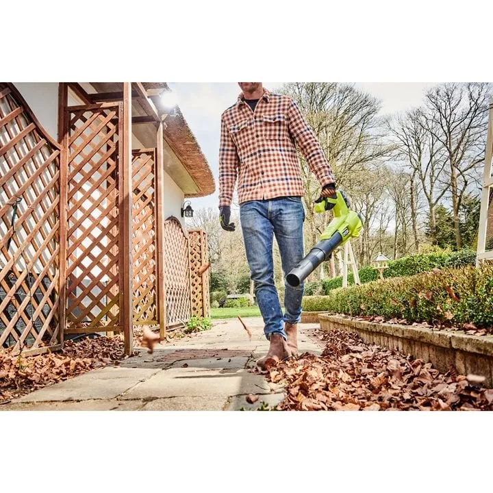 Ryobi ONE+ Cordless Leaf Blower RY18BLA-0, 18V (green/black, without battery and charger)