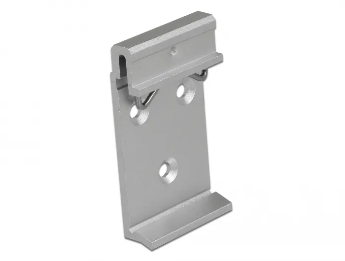 Delock Aluminium Mounting Clip for DIN Rail (3 mounting holes)