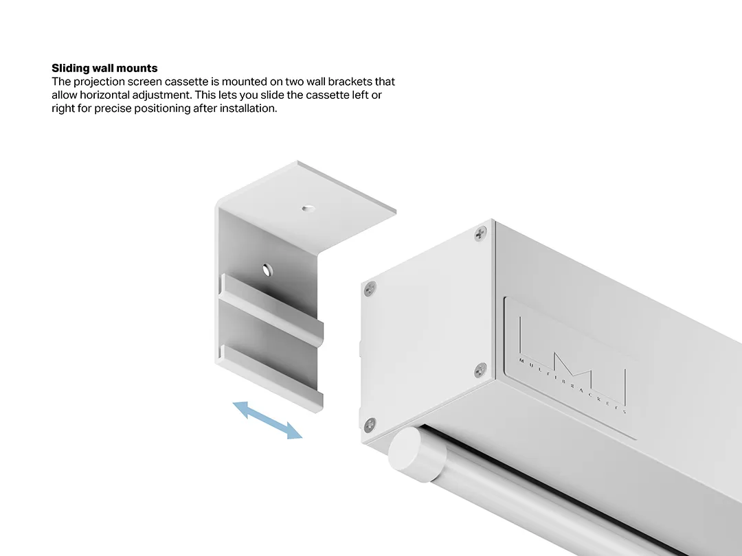 Multibrackets M Manual Self-lock Projection Screen Deluxe - Heijastusn&auml;ytt&ouml; - kattoon asennettava - 112 tuuma (284 cm) - 1:1 - Matte White - valkoinen